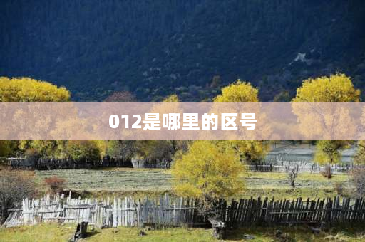 012是哪里的区号 012是哪里的区号呀？