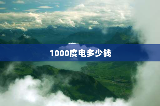 1000度电多少钱 1000度电费多少？