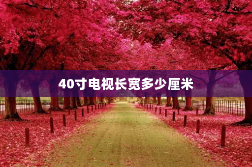 40寸电视长宽多少厘米 我是23日买的创维电视是40寸的我想问一下亮度.对比度.背光.和清晰度怎么样调是佳？