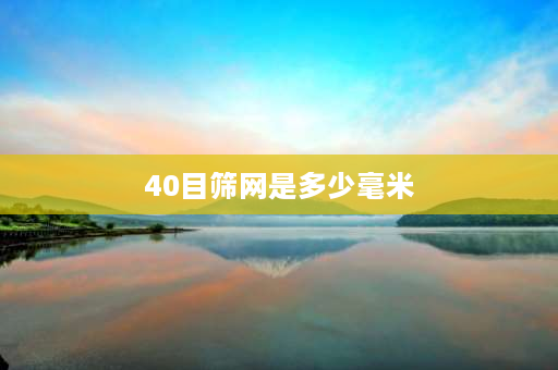 40目筛网是多少毫米 40目砂纸多少毫米？