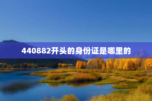 440882开头的身份证是哪里的 广东地区的身份证号码是怎样？