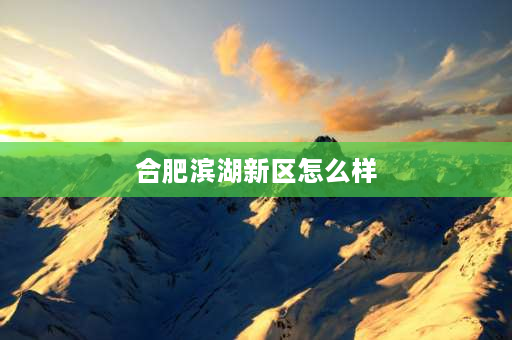 合肥滨湖新区怎么样 合肥滨湖新区未来潜力如何？ 