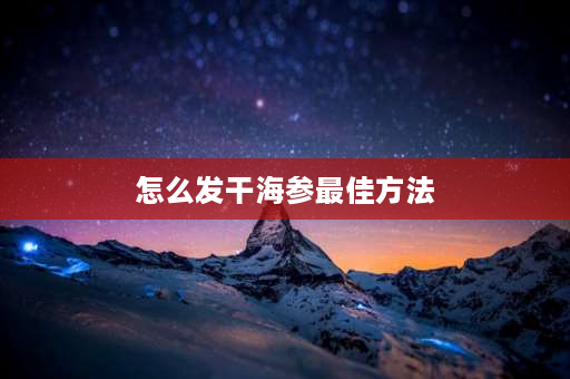 怎么发干海参最佳方法 怎样发干海参？