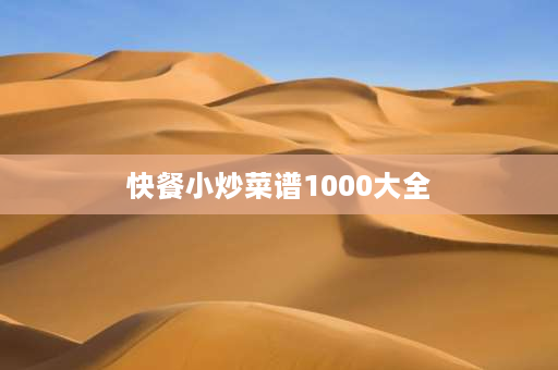 快餐小炒菜谱1000大全 10元快餐必备菜谱？