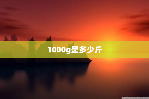 1000g是多少斤 10kg是多少g？