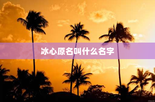 冰心原名叫什么名字 冰心的原名叫什么？