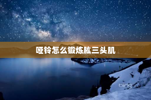 哑铃怎么锻炼肱三头肌 家里有一副1kg的哑铃，一个握力器，应该怎样练臂力？