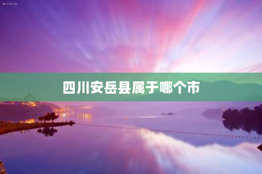 四川安岳县属于哪个市 安岳在四川的地理位置？