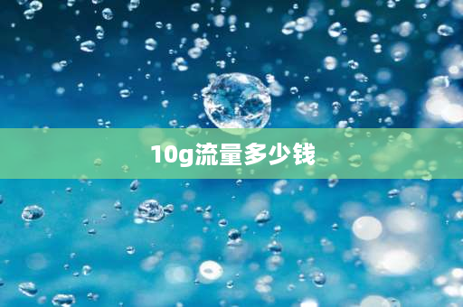 10g流量多少钱 10G多少流量？