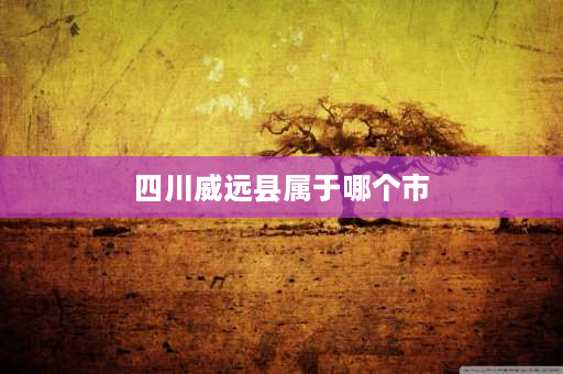 四川威远县属于哪个市 威远属于四川哪个市？