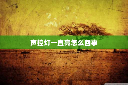 声控灯一直亮怎么回事 声控灯一直亮怎么解决？