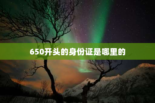 650开头的身份证是哪里的 身份证号码650开头的是什么地方？