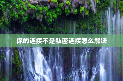 你的连接不是私密连接怎么解决 设置路由器不是私密连接要求验证怎么办？