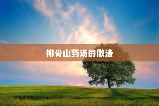 排骨山药汤的做法 棒骨山药汤家常做法？