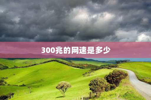 300兆的网速是多少 宽带速率300m是多少兆？