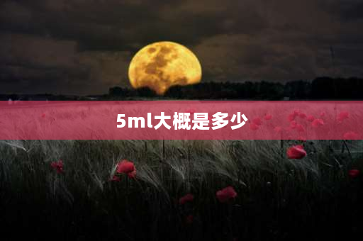 5ml大概是多少 15ML大概是多少？