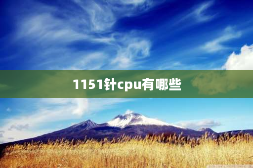 1151针cpu有哪些 1151针脚最强的cpu？