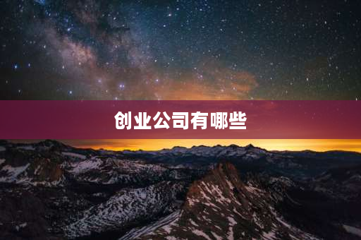 创业公司有哪些 目前创业什么行业前景好？