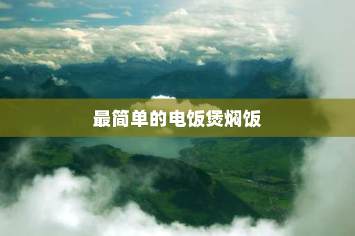 最简单的电饭煲焖饭 菜焖饭的电饭煲做法？