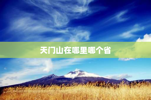 天门山在哪里哪个省 天门山景区是哪里的？