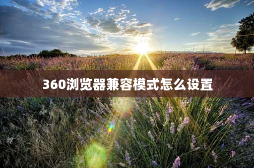 360浏览器兼容模式怎么设置 360浏览器如何适配平板？