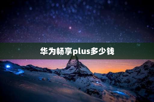 华为畅享plus多少钱 华为畅享9 Plus参数？