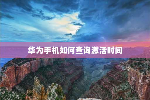 华为手机如何查询激活时间 华为激活进度查询？