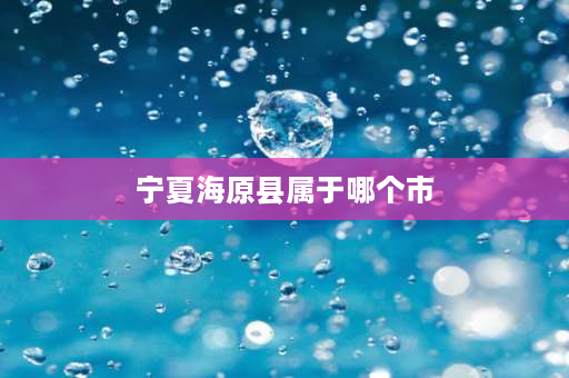 宁夏海原县属于哪个市 海原海拔多少米高？