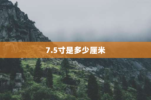 7.5寸是多少厘米 7.5英寸=多少厘米？