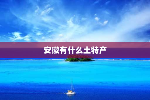 安徽有什么土特产 安徽有什么有名的物产？