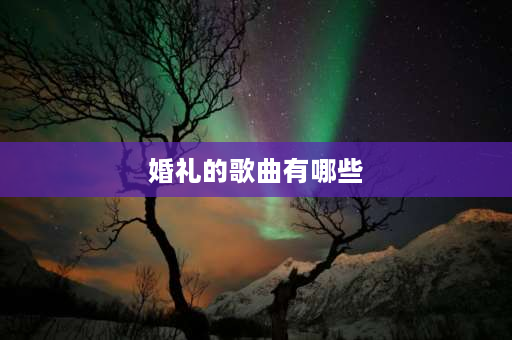 婚礼的歌曲有哪些 婚礼音乐排行榜前十名？