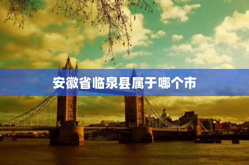 安徽省临泉县属于哪个市 临泉属于哪个省？