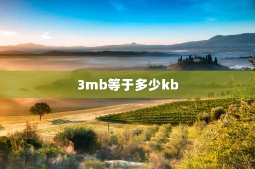 3mb等于多少kb 3mb的图片大小是多少？