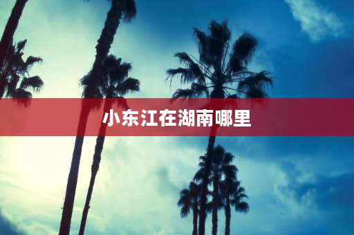 小东江在湖南哪里 5月份小东江看雾位置？