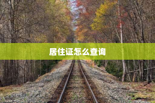 居住证怎么查询 电子居住证怎么查询？