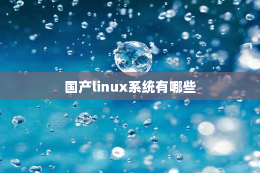 国产linux系统有哪些 linux系统是哪家公司？