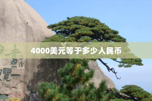 4000美元等于多少人民币 什么是四千？