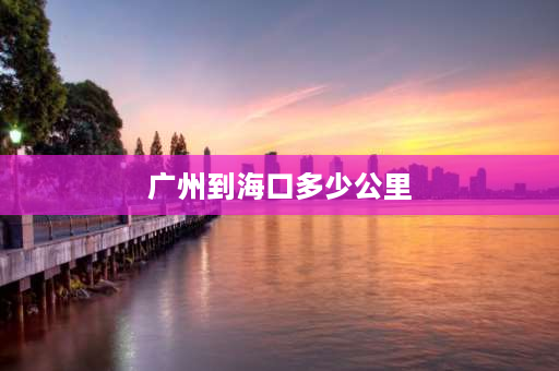 广州到海口多少公里 广州市至海口市有多少公里？