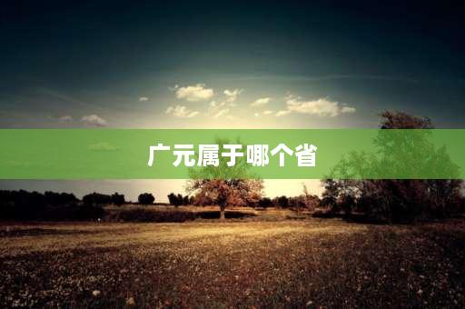 广元属于哪个省 四川广元是区级市还是县级市？