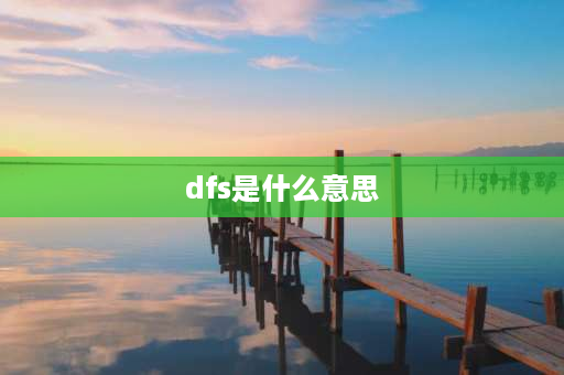 dfs是什么意思 DFS是什么意思？