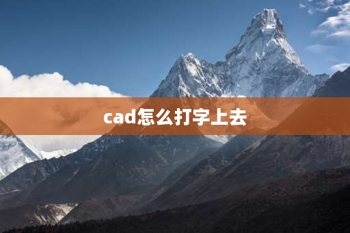 cad怎么打字上去 cad怎么打字标注上去？