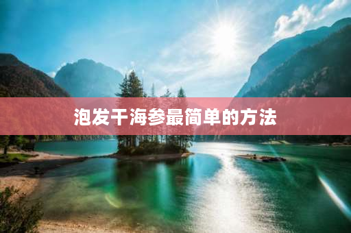 泡发干海参最简单的方法 干海参泡发的正确步骤？