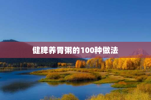 健脾养胃粥的100种做法 营养早餐粥的做法？