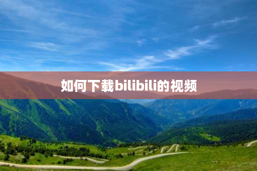 如何下载bilibili的视频 Bilibili上面的视频如何下载到手机上？