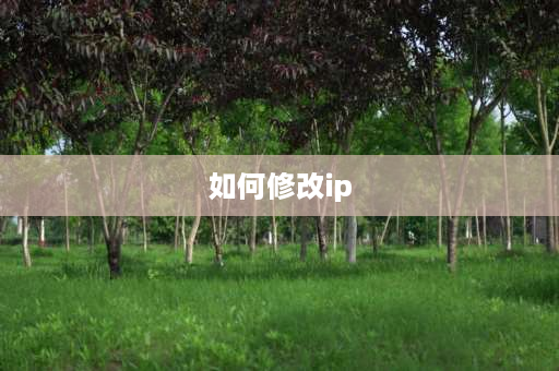 如何修改ip 电脑ip地址怎么修改成自己想用的？