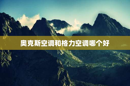 奥克斯空调和格力空调哪个好 朋友来说说格力空调和奥克斯空调哪个好？