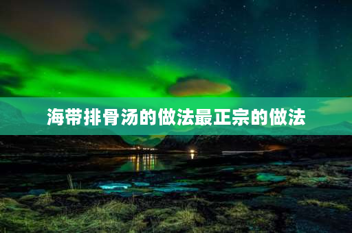 海带排骨汤的做法最正宗的做法 海带排骨汤做法？