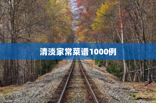 清淡家常菜谱1000例 清淡家常菜菜谱？