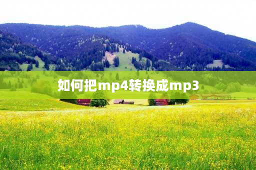 如何把mp4转换成mp3 如何把mp4格式的视频转成mp3格式的音乐？