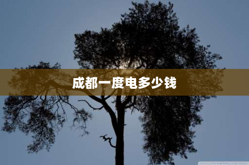 成都一度电多少钱 2022年四川省居民电费收费标准？